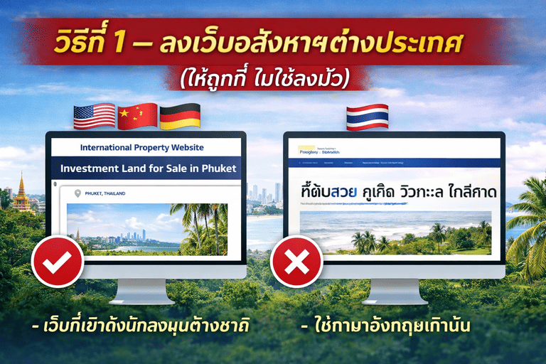 วิธีขายที่ดินลูกค้าต่างชาติ